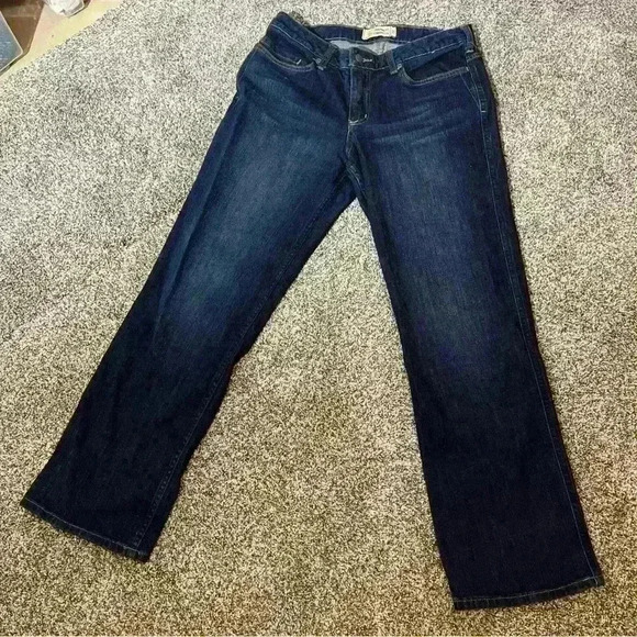 Carhartt Original Fit Straight Leg Jeans Womens 10 Short Dark Wash Blue Workwear - Picture 1 of 9